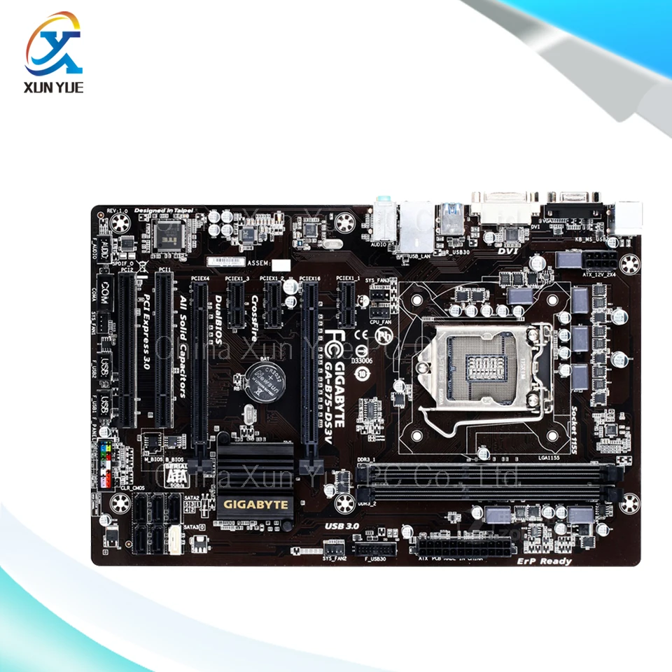 For Gigabyte GA B75 DS3V Original Used Desktop font b Motherboard b font B75 DS3V For