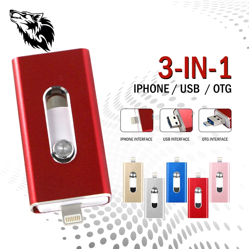 Лучшая продажа OTG USB флэш накопитель cle usb 2 0 stick 64G портативный iPhone Флешка 8g 16g 32g 128G