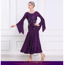 Платье для бальных танцев на заказ женское платье для танцев Танго Фламенко вальс танцевальные костюмы для девочек Танго фокстрот костюм