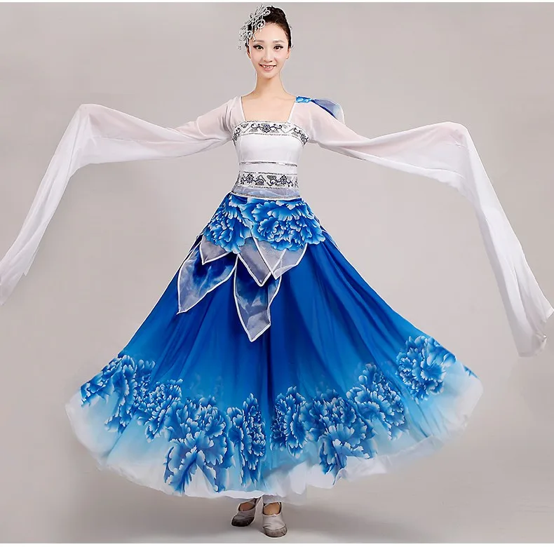 #Special Offers Nieuwe blue lange mouwen klassieke dans kleding vrouwen Borduren art fan/yangko dans kostuums fee stadium slijtage #Special Offers Nieuwe blue lange mouwen klassieke dans kleding vrouwen Borduren art fan/yangko dans kostuums fee stadium slijtage