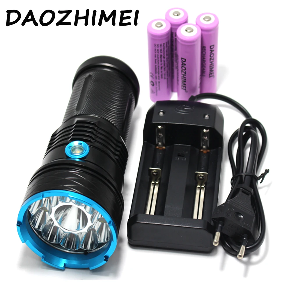 30000 lumens Super Bright LED flashlamp 12 x XM-L T6 XML T6 12T6 LED Flashlight Hunting Torch + 4 *18650 battery + Charger 30000 lumens Super Bright LED flashlamp 12 x XM-L T6 XML T6 12T6 LED Flashlight Hunting Torch + 4 *18650 battery + Charger