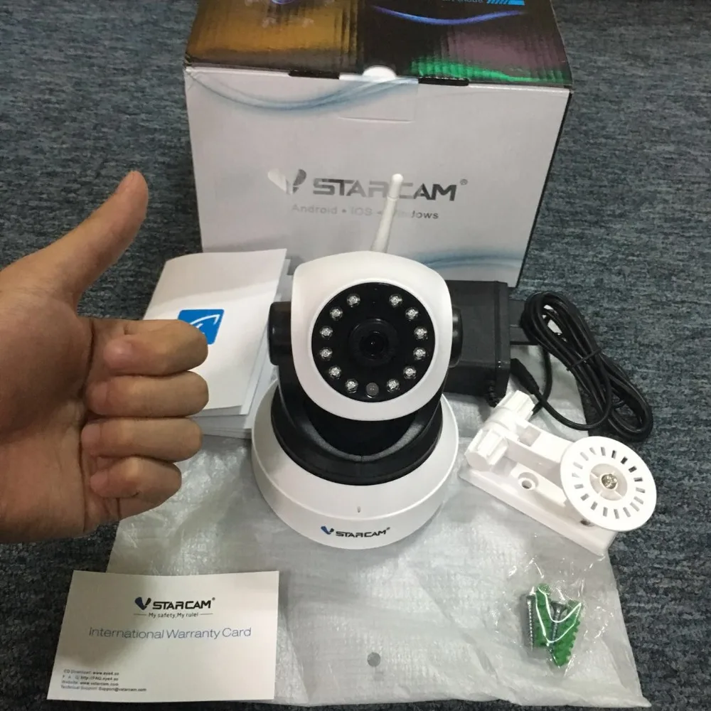 Vstarcam c7824wip onvif 2.0 720 P ip камеры беспроводные wi fi видеонаблюдения HD Крытый Pan/Tilt ИК