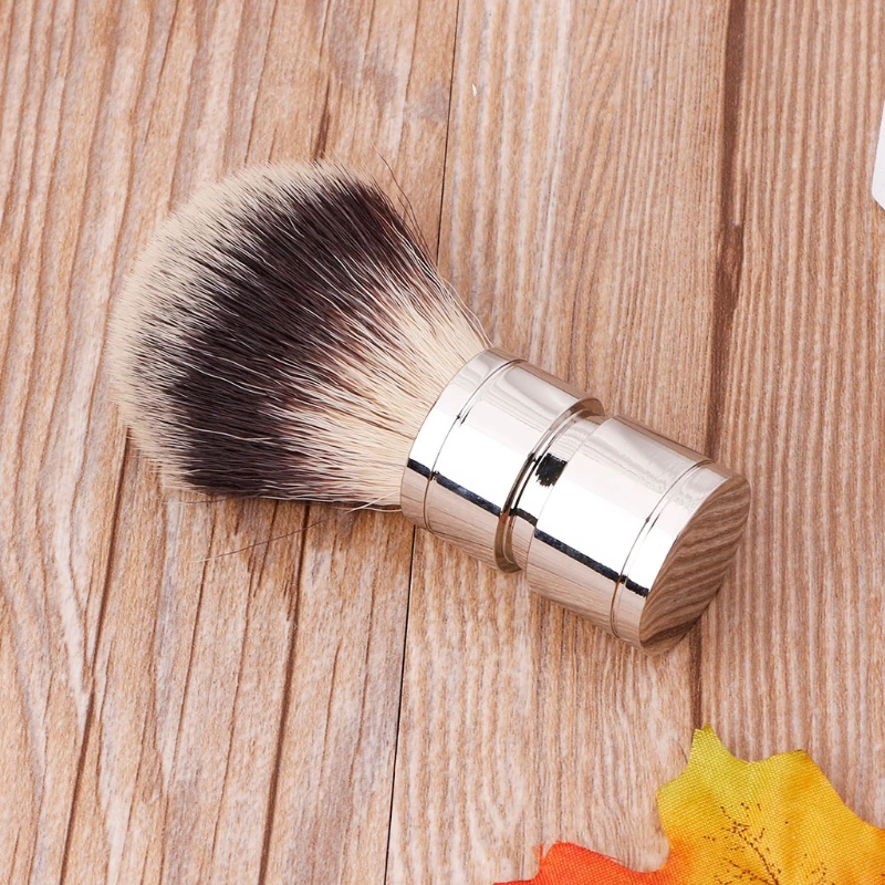 

Synthetic Badger Hair Silvertip Shaving Brush with Comfort Handle Barber Tool