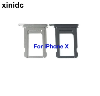 

Xinidc 10 pcs SIM Card Tray Holder For iPhoneX Silver Grey Sim Tray Holder Repair Parts