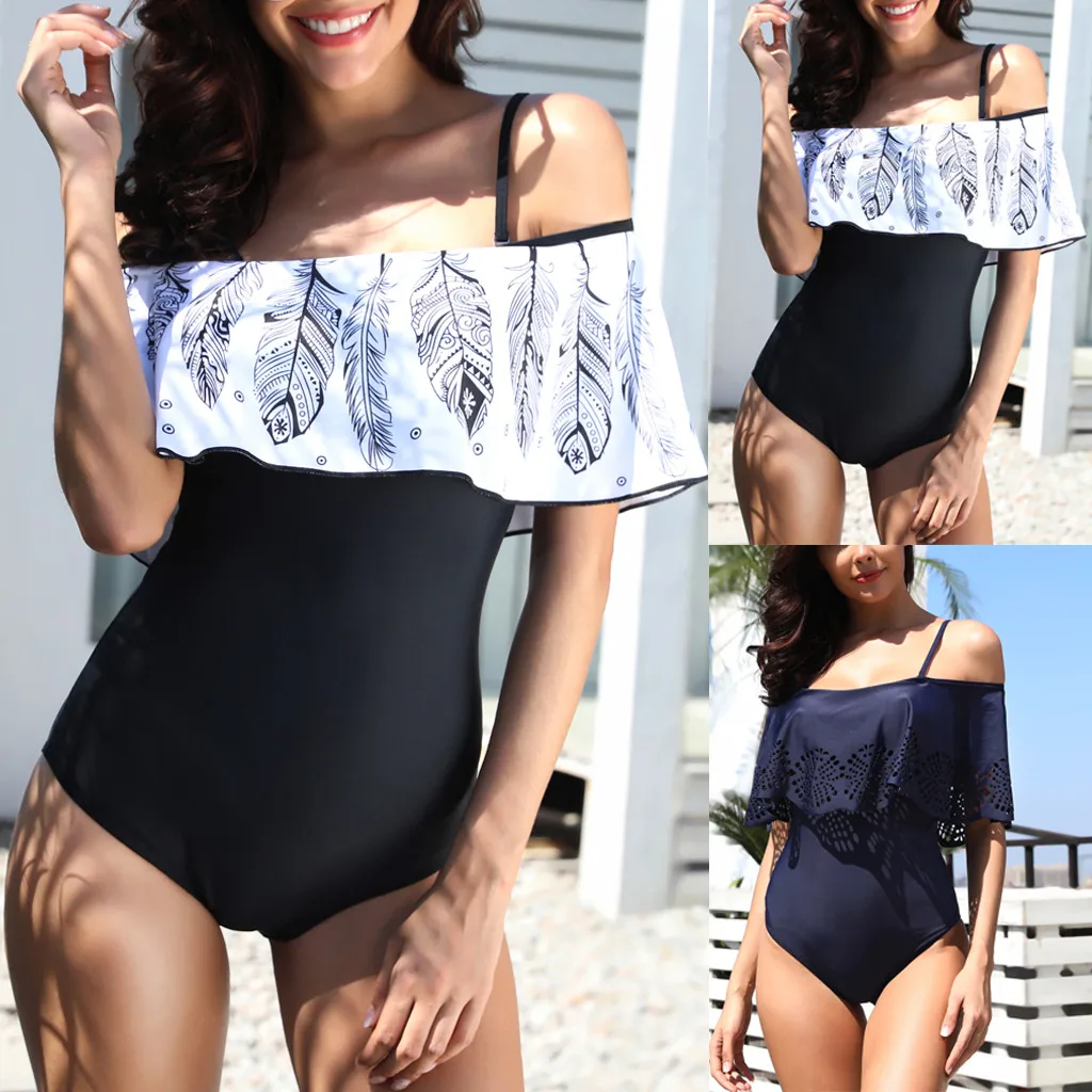 

2019 Fashion Sexy Bikini SetWomen Siamese Bikini Set Push-Up StripeSwimwear Beachwear Swimsuit Summer Swimming Suit 30