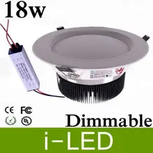 20 шт./лот белый корпус 18 Вт Светодиодный светильник 1800lm светодиодный потолочный светильник точечная лампа AC85-285V Теплый Холодный белый со светодиодным драйвером UL CE