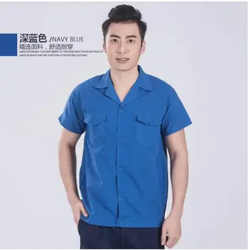 

Summer Workshop servant Men Cleaning uniform Short sleeves Clothing for feeding