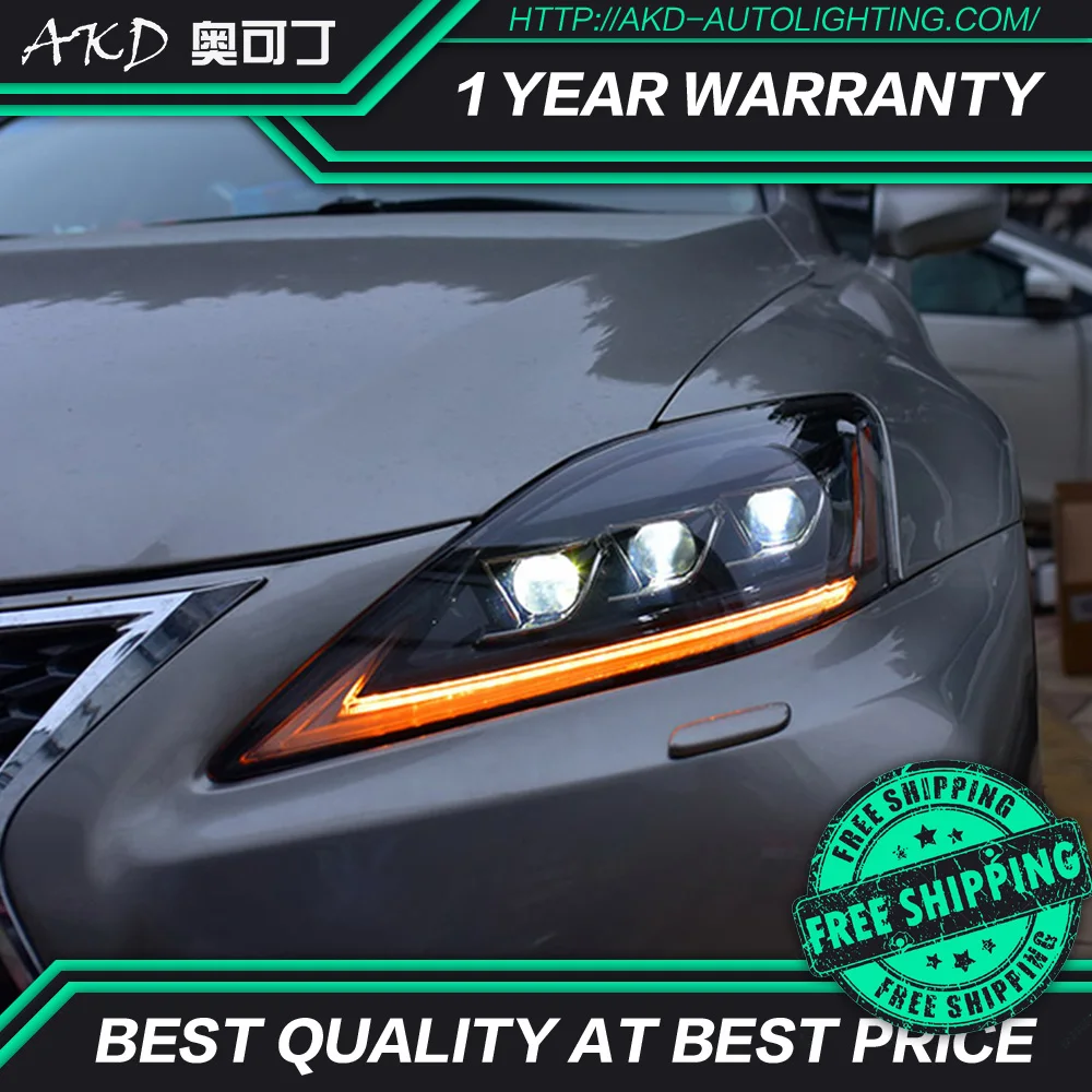 

AKD tuning cars Headlight for lexus IS 250 IS300 is350 Headlights LED DRL Running lights Bi-Xenon Beam Fog lights full led