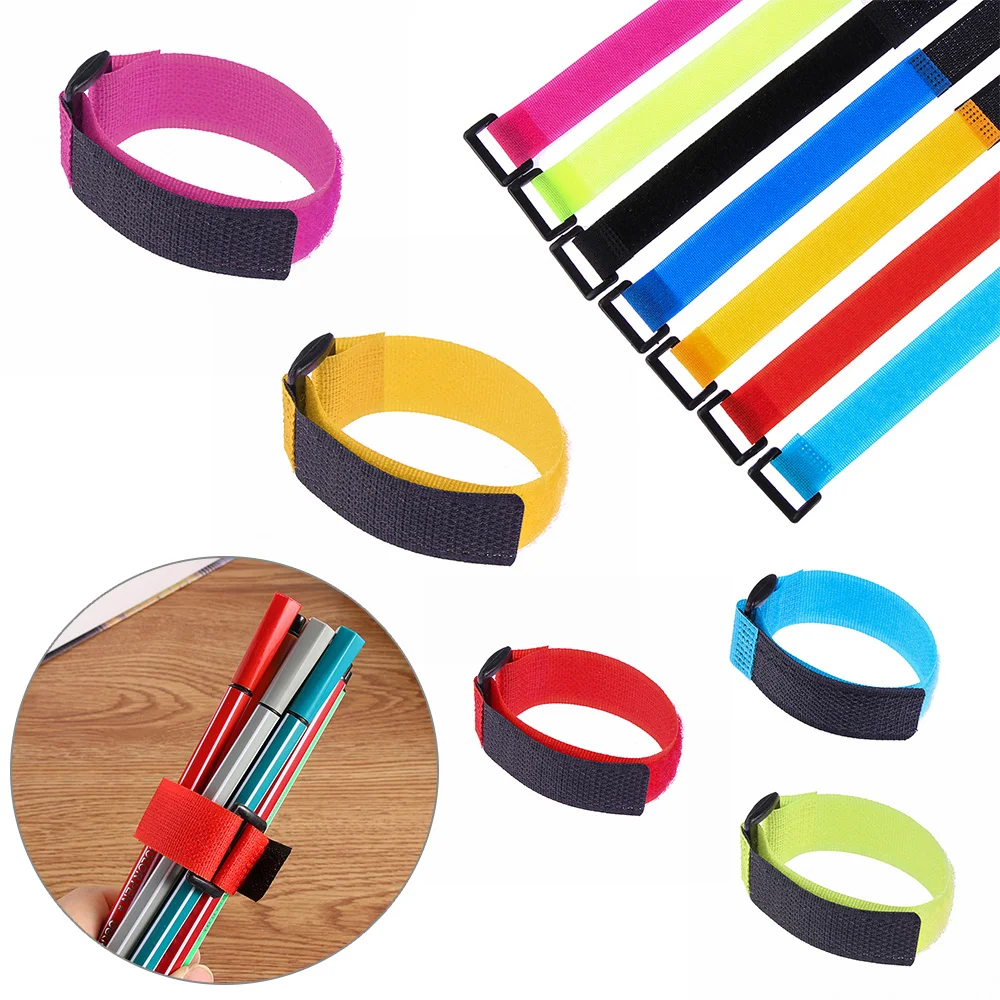 

5Pcs Magic Tape Sticks Cable Ties Model Straps Wire With Battery Stick Buckle Belt Bundle Tie Hook Loop Fastener Tape Accessory