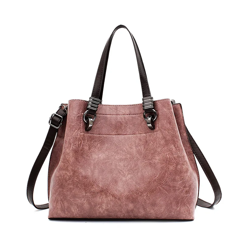 Розовый Высокое качество Crossbody сумка для Для женщин кожаная сумка дизайнер Сумки известный бренд Tote плеча роскошные сумки - Цвет: Розовый