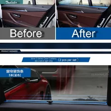 Tonlinker 2 шт. автомобильные DIY двери из нержавеющей стали шторы световая полоса крышка чехол наклейки для Bmw 3 серии 320li аксессуары