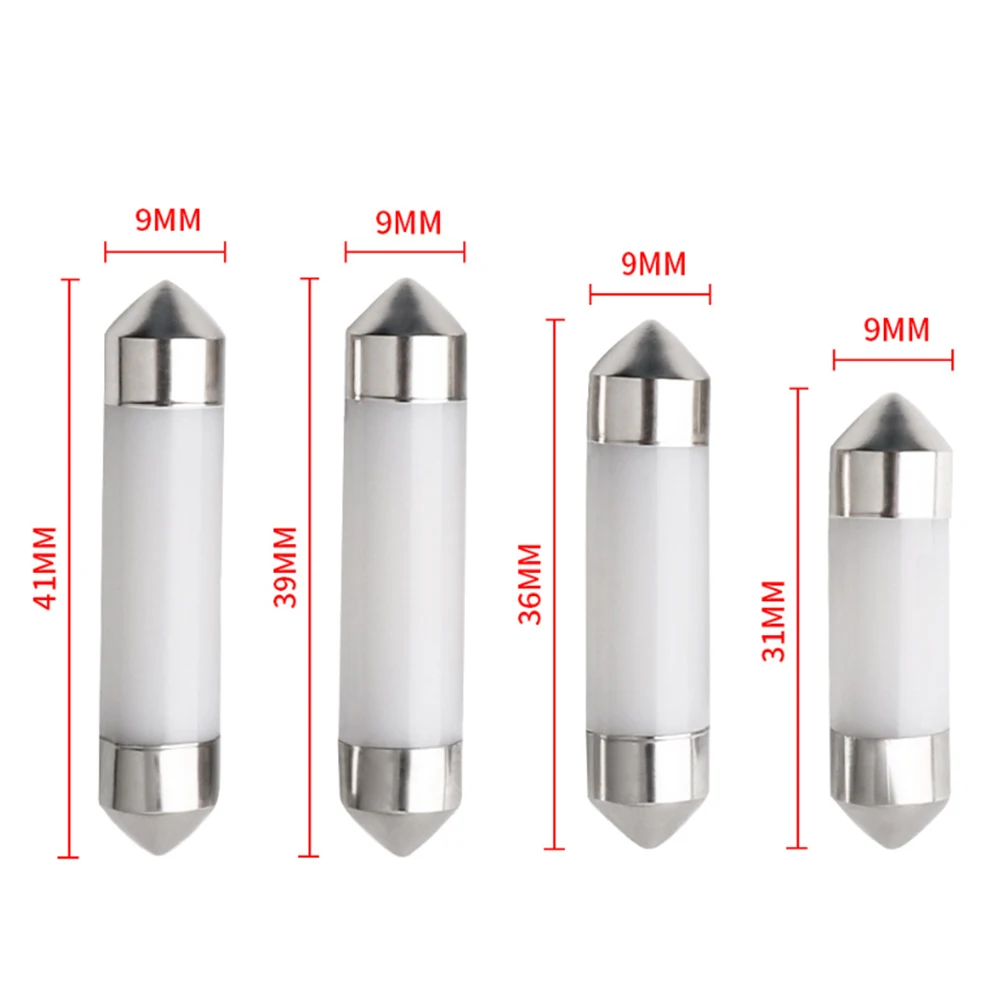 4 шт. Светодиодная лампа с двумя концами 31 мм 36 мм/39 мм/41 мм C5W 12V Festoon Dome белый Цвет автомобиля Купол чтениt дорожной карты свет Автомобильный плафон внутреннего освещения