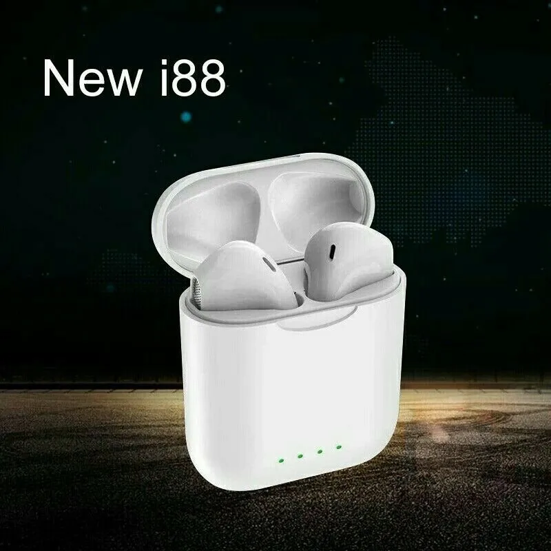 

PYMH hifi New i88 TWS Wireless mini Bluetooth Earbuds Headsets headphones earphone
