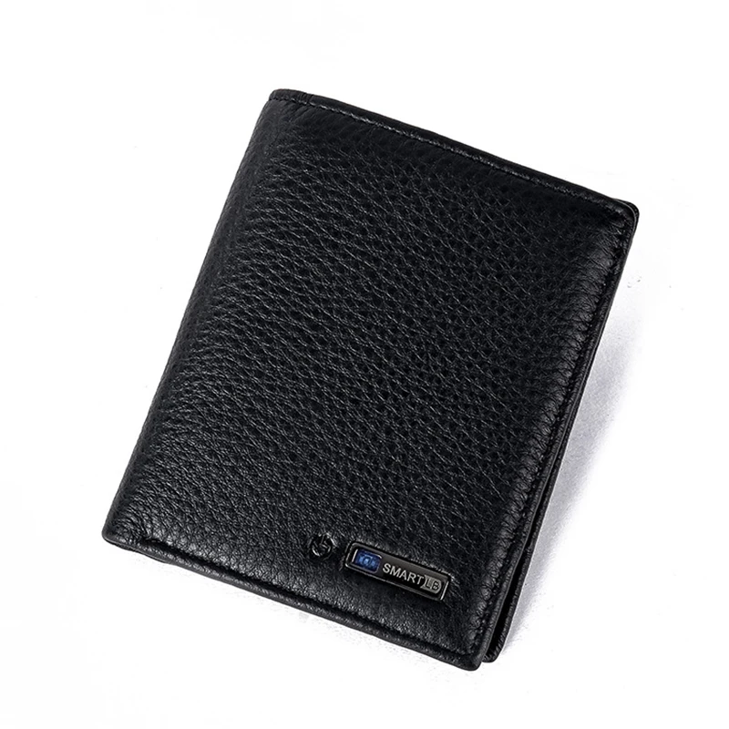 

Men's Anti-theft Smart Wallet Genuine Leather Anti Lost Intelligent Bluetooth Purse Male Card Holders carteira