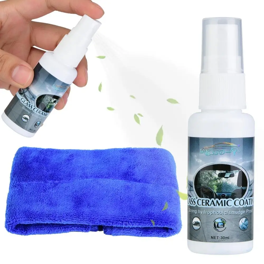

30ml Car Windshield Rainproof Agent Glass Coating Rain Repellent Liquid With Towel Fast water repellent makes vision clearer