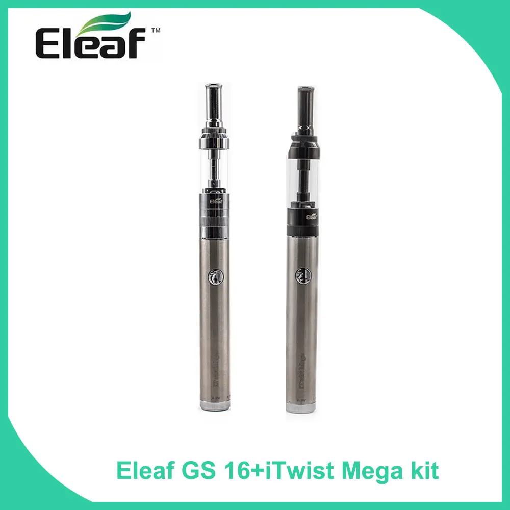 

Original Eleaf GS16 Atomizer And Twist Mega Battery Kit Built in 800mAh Battery 2.6ml eGo/510 Thread Electronic Cigarette