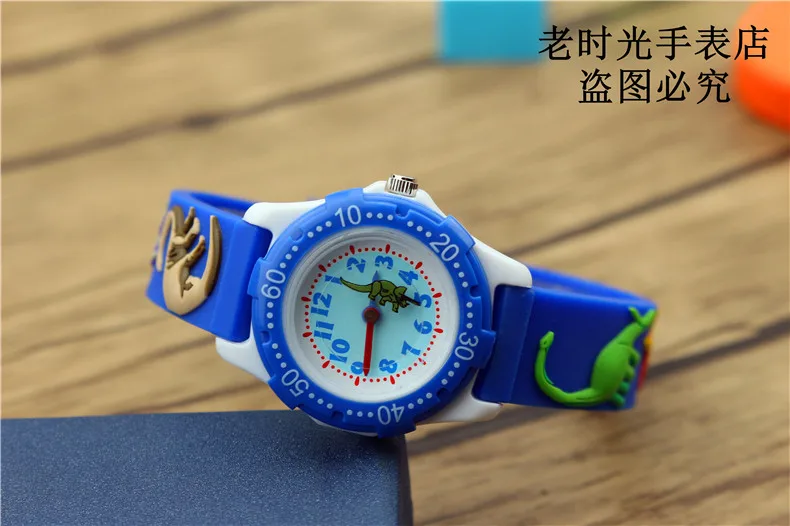 Элитный бренд динозавра 3D мультфильм смотреть 2017 Новый Дети часы Симпатичные лучший подарок силиконовые наручные часы желе часы