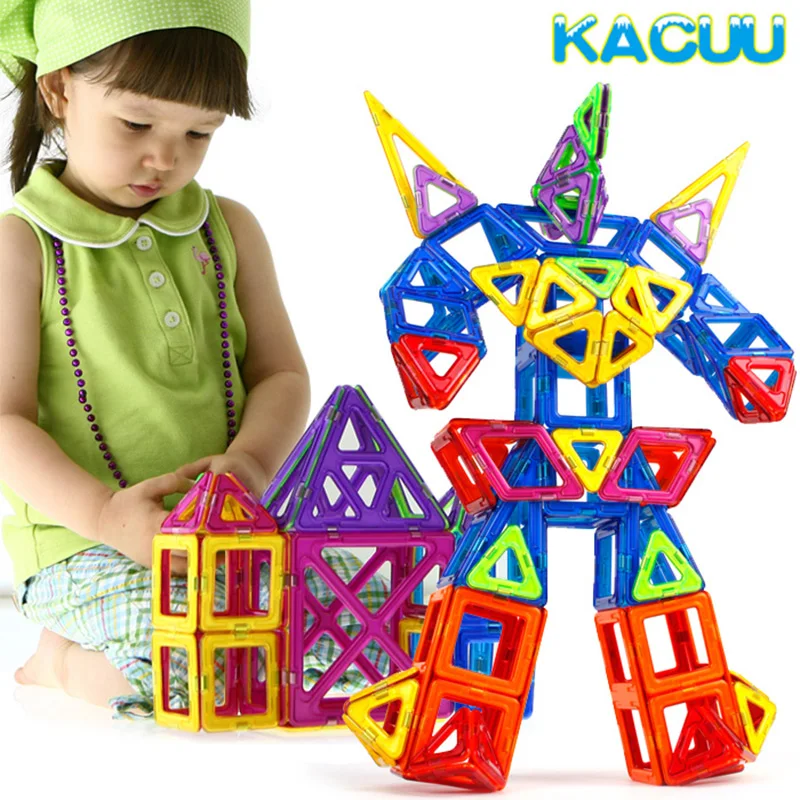 

108PCS BIG SIZE Magnetic Blocks Educational Construction Set Robot & Car-styling Toy ABS Magnet Designer Construction Kids Toys