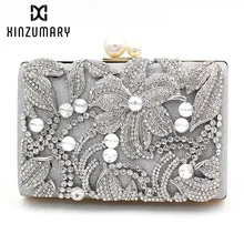 Вечерняя сумочка-клатч вечерние свадебные расшитая кристаллами сумочка-клатч кошелек сумки через плечо для женщин роскошная сумка на плечо с цепочкой со стразами