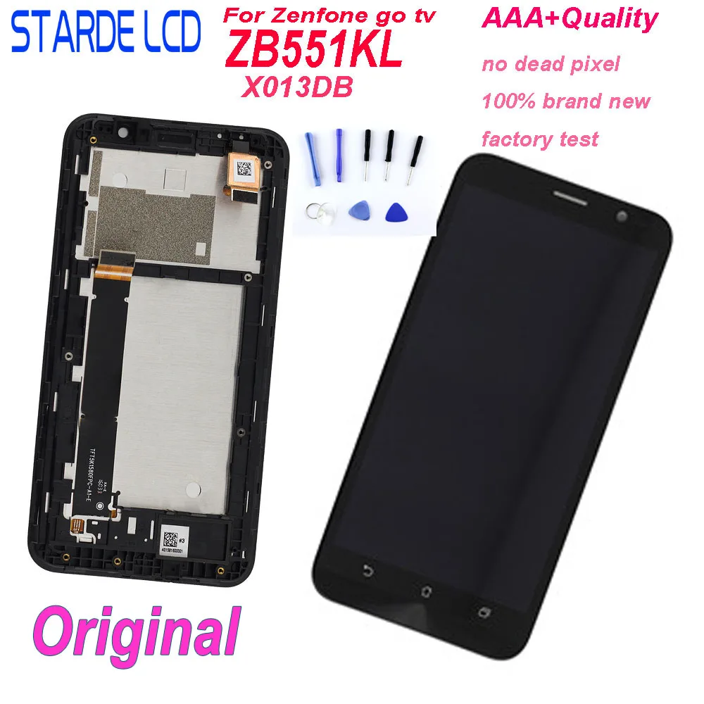 

Original 5.5'' for ASUS Zenfone Go TV ZB551KL LCD Display X013DB TD-LTE Touch Screen with Frame Digitizer Assembly Replacement
