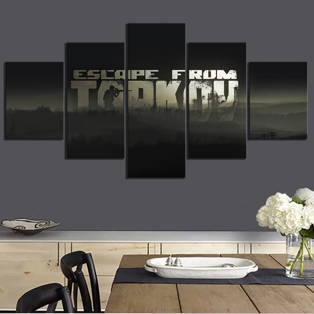 

Modular Canvas HD Prints 5 Pcs Escape From Tarkov Game Pictures Wall Art Paintings Home Decoration Posters For Living Room Frame