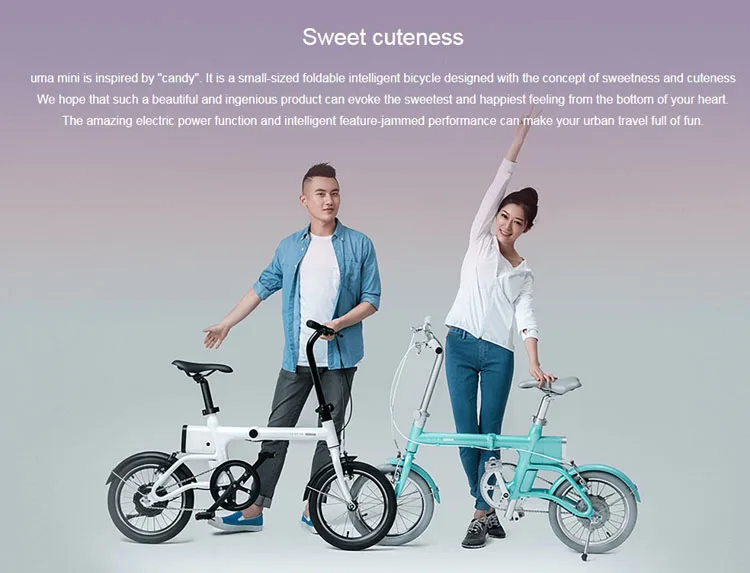 Sale 16 Inch Mini Electric Scooter For Girls Two Wheels Electric Bicycle 36V 120W Portable Folding Electric Bike With APP 10