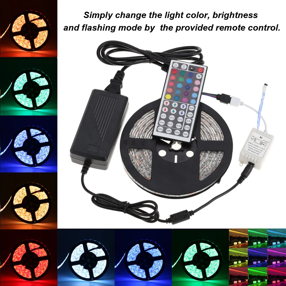 

300LED string SMD5050 RGBW Flexible Light Strip 1000LM/M Color Changing Flashing Remote Control Water-resistant Strip