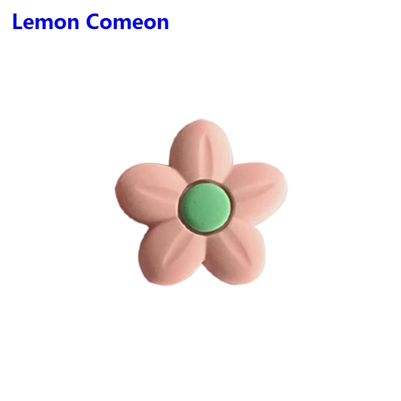 Lemon Comeon 5 шт. силиконовые бусины Детские трофеи цветок Форма BPA бесплатно прорезывания зубов игрушечные лошадки еда класс крошечные стержень силиконовые прорезыва - Цвет: Розовый