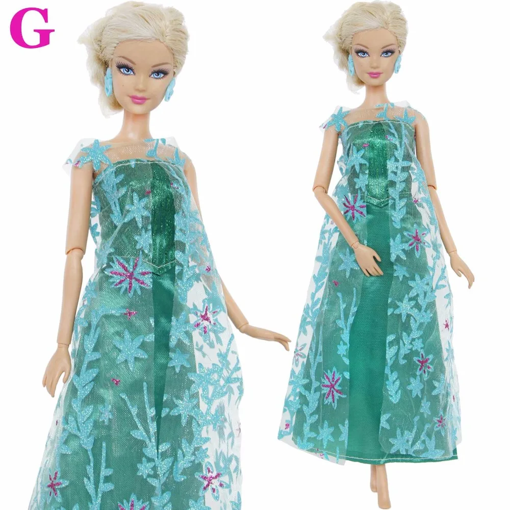 Один комплект, модное платье-кукла сказочной принцессы, свадебные вечерние платья наряды, аксессуары, Одежда для куклы Барби, игрушки для девочек