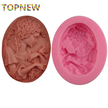

Dimensional portrait silicone mold chocolate fondant cake mold Handmade DIY tools 1994