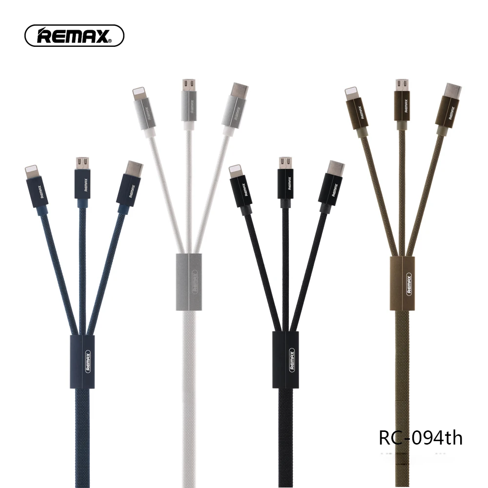 REMAX 2.4A Usb кабель 3 в 1 несколько зарядки Micro type C Мобильный телефон USB кабели для iPhone