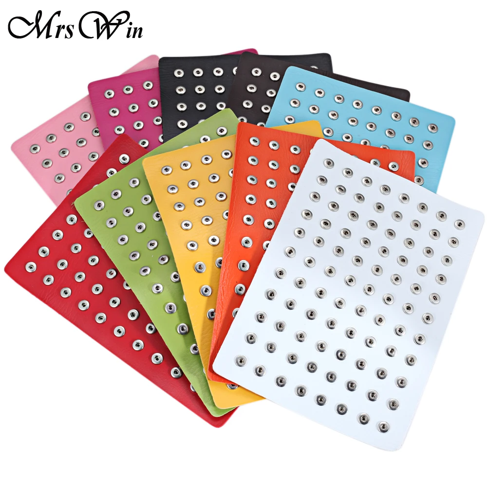 Mrs Win Snap Button Jewelry Display PU Leather 12mm Snap Display Boards