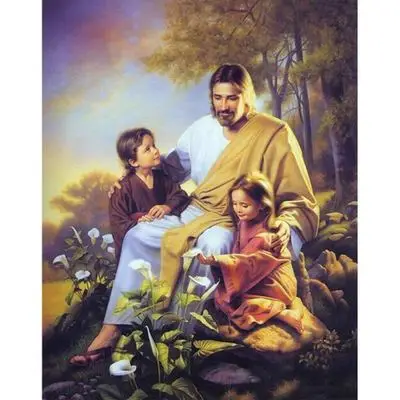 

Painting Diamonds Full Of Jesus Christ Birth Christmas Pattern Diamond Pattern Needlework Religious Crafts Mosaic