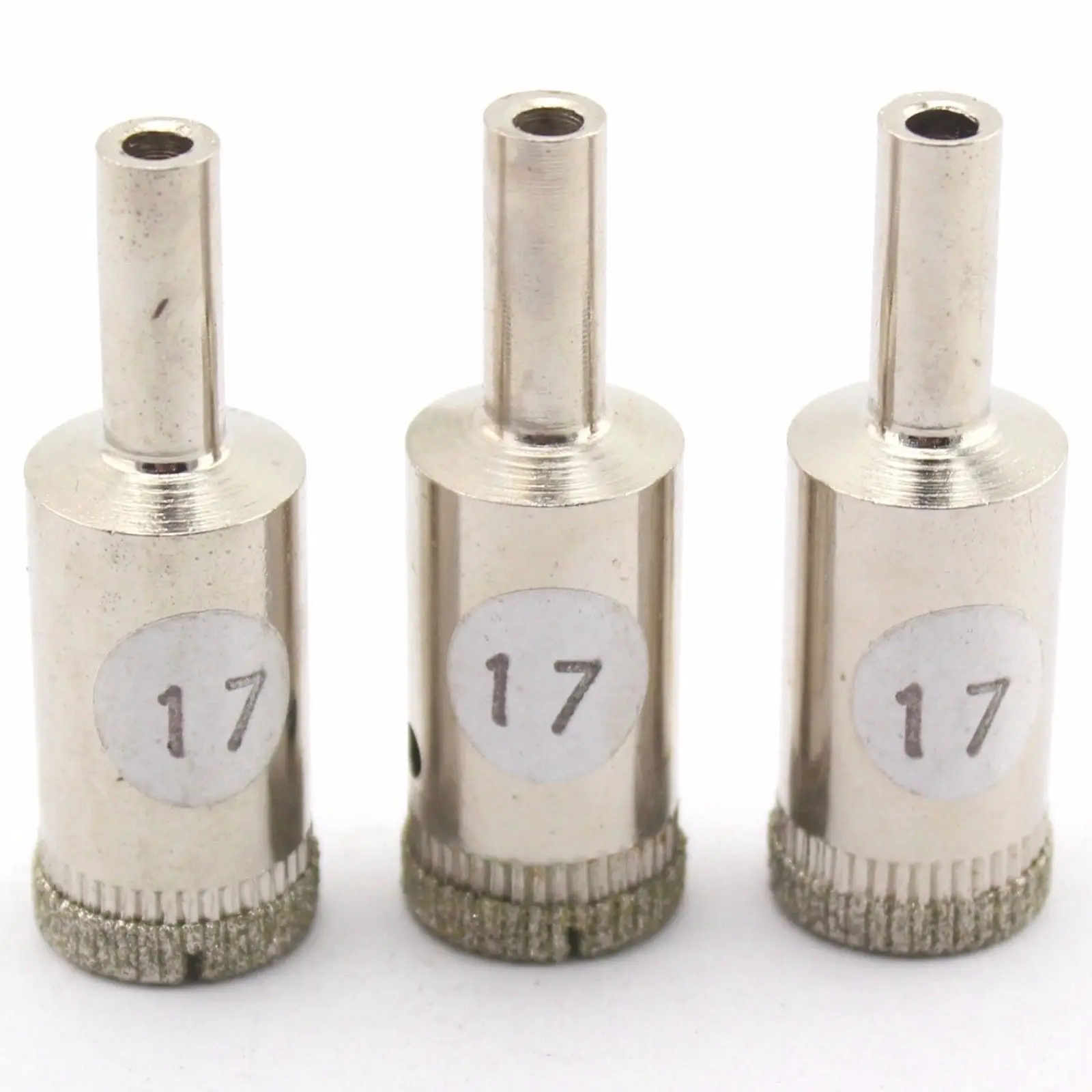 

3Pcs 17 mm Diamond Hole Saw Coated Drill Bit Glass Cutter Stone Ceramic Granite ILOVETOOL