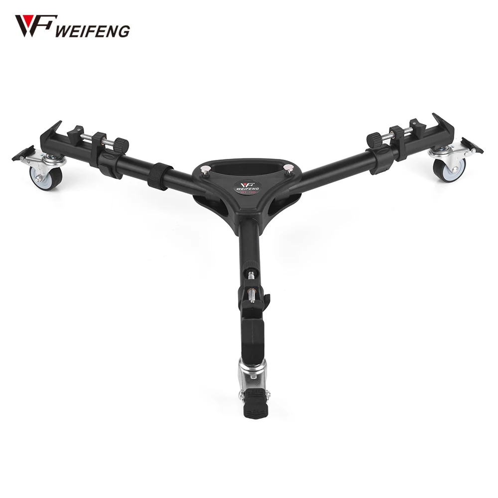 

Weifeng WT-700 Pro 3-Wheel Pulley Tripod Dolly Universal Camera Tripod Dolly Caster Base Stand for Weifeng 717/718 Tripod