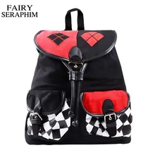 Neue Design Selbstmord Squad Harley Quinn Rucksack mochila Cosplay Rucksack Schultasche joker cartoon-stil kinder schultasche