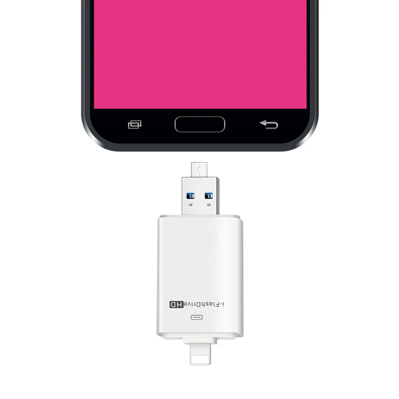 

For iPhone/Android phone Metal Fingerprint encryption Multifunction USB Flash Drives 16GB/32GB/64GB/128GB
