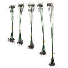 100 шт. рыбацкие блесны тесьма провод с нейлоновой оплеткой лидер леска лидер Сталь проводник 16/18/22/24/28 см 20 штук для каждого размера