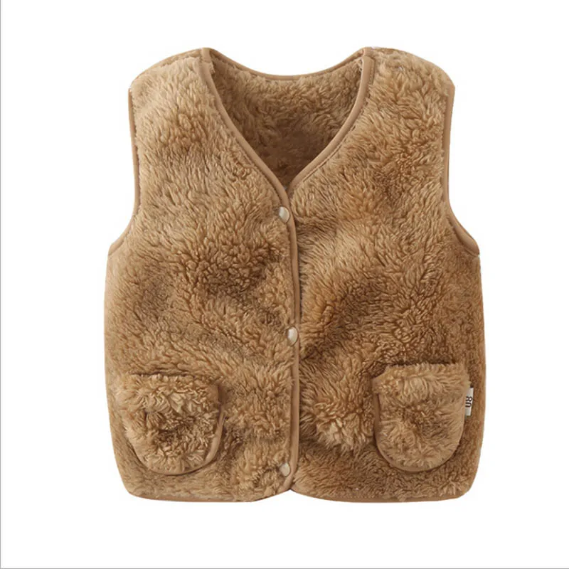 

Child Warm Vest Waistcoat jacket Kids Fashion Clothes Autumn Winter Warm Baby Vest For Girls Boys Solid Baby Clothes 0-5Y