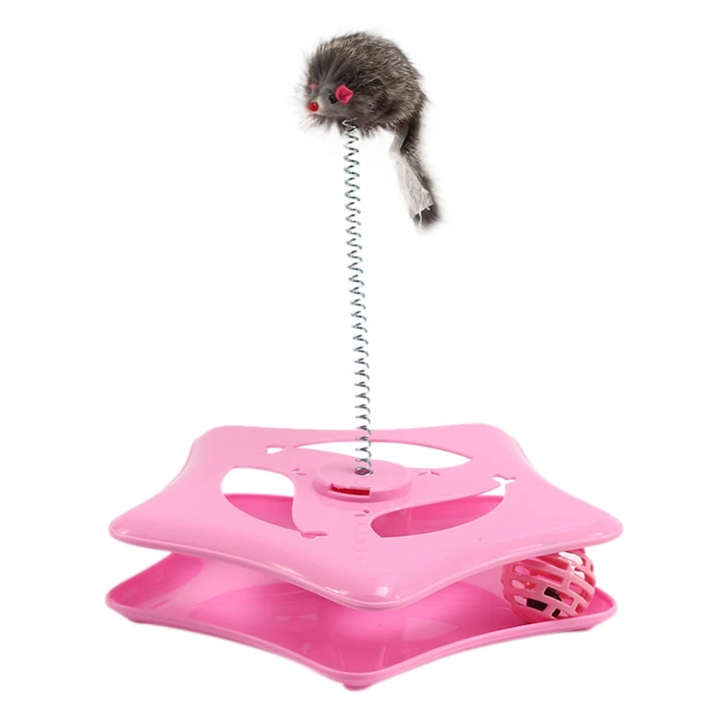 Pet Cat Toy New Style Star Shape Funny Cat Turntable Pet Toys With Rats