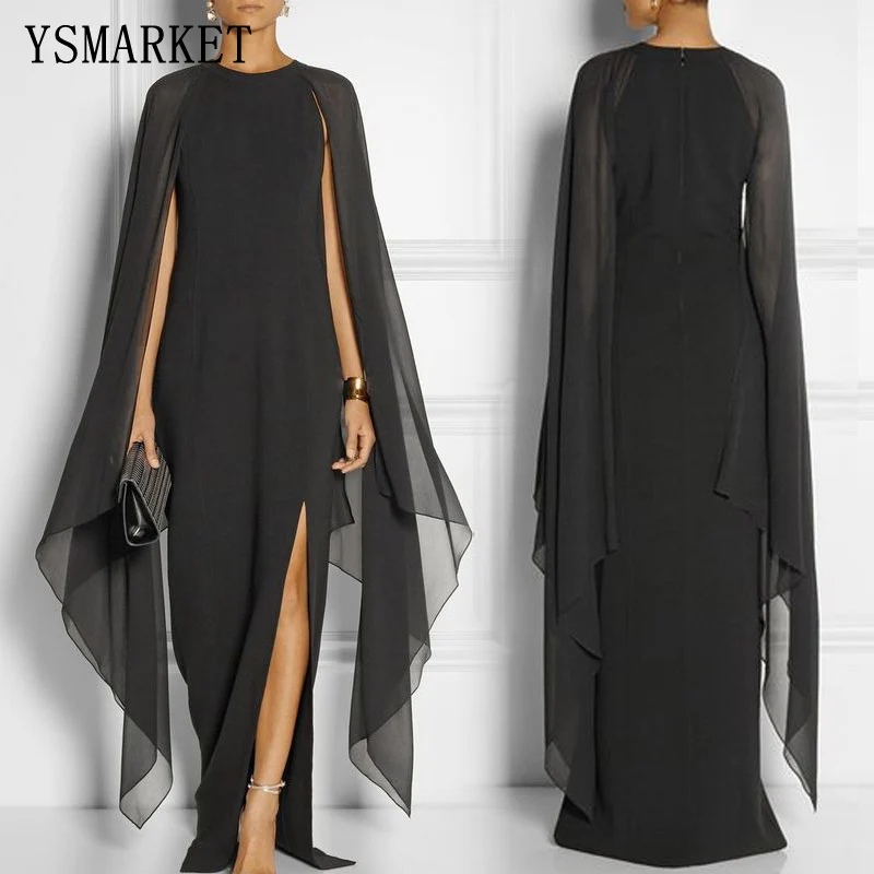 batwing chiffon dress