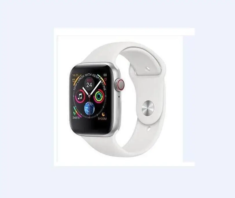IWO 8 Спортивные Смарт-часы с циферблатом и функцией вызова, Беспроводная зарядка, умные часы 44 мм серии 4 для Apple Watch Iphone Andriod phone - Цвет: silver