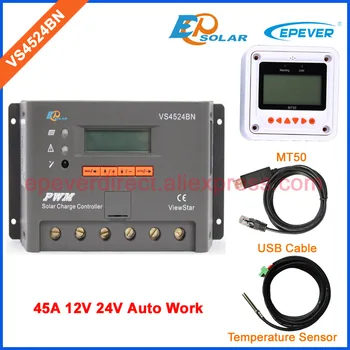 

Remote Meter MT50 LCD Display solar PWM controller VS4524BN Temperature sensor Solar EPEVER Charger 12V 45A 45amps EPsolar