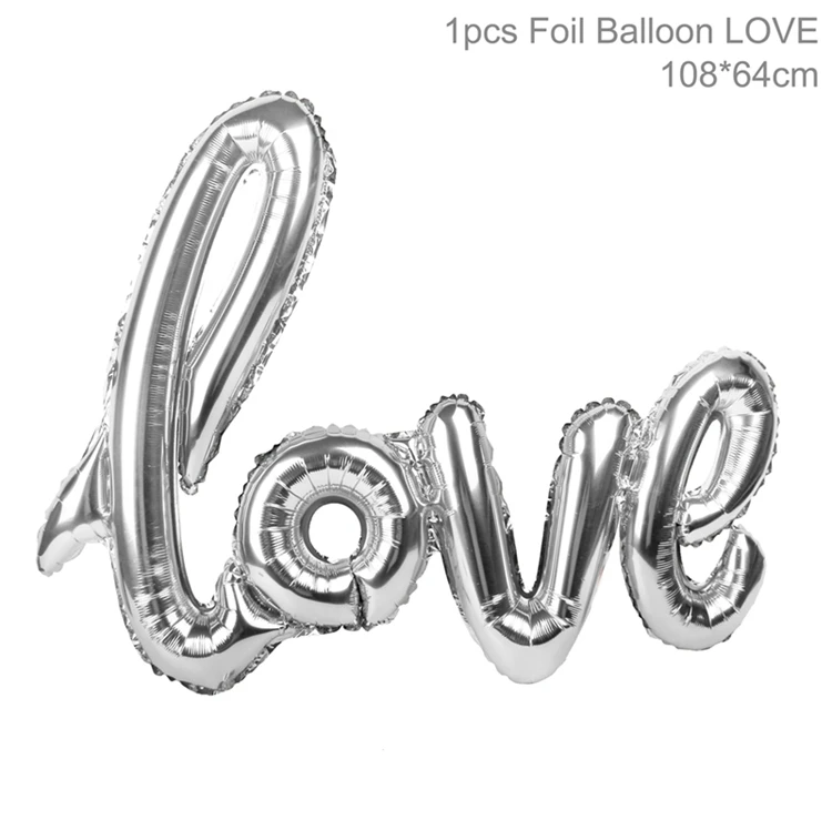 FENGRISE 1pc Giant Love Balloons Rose Gold Letter Ballon Wedding Party Decoration Valentines Day Gift Supplies Bride Foil Baloon шары воздушные воздушные шары