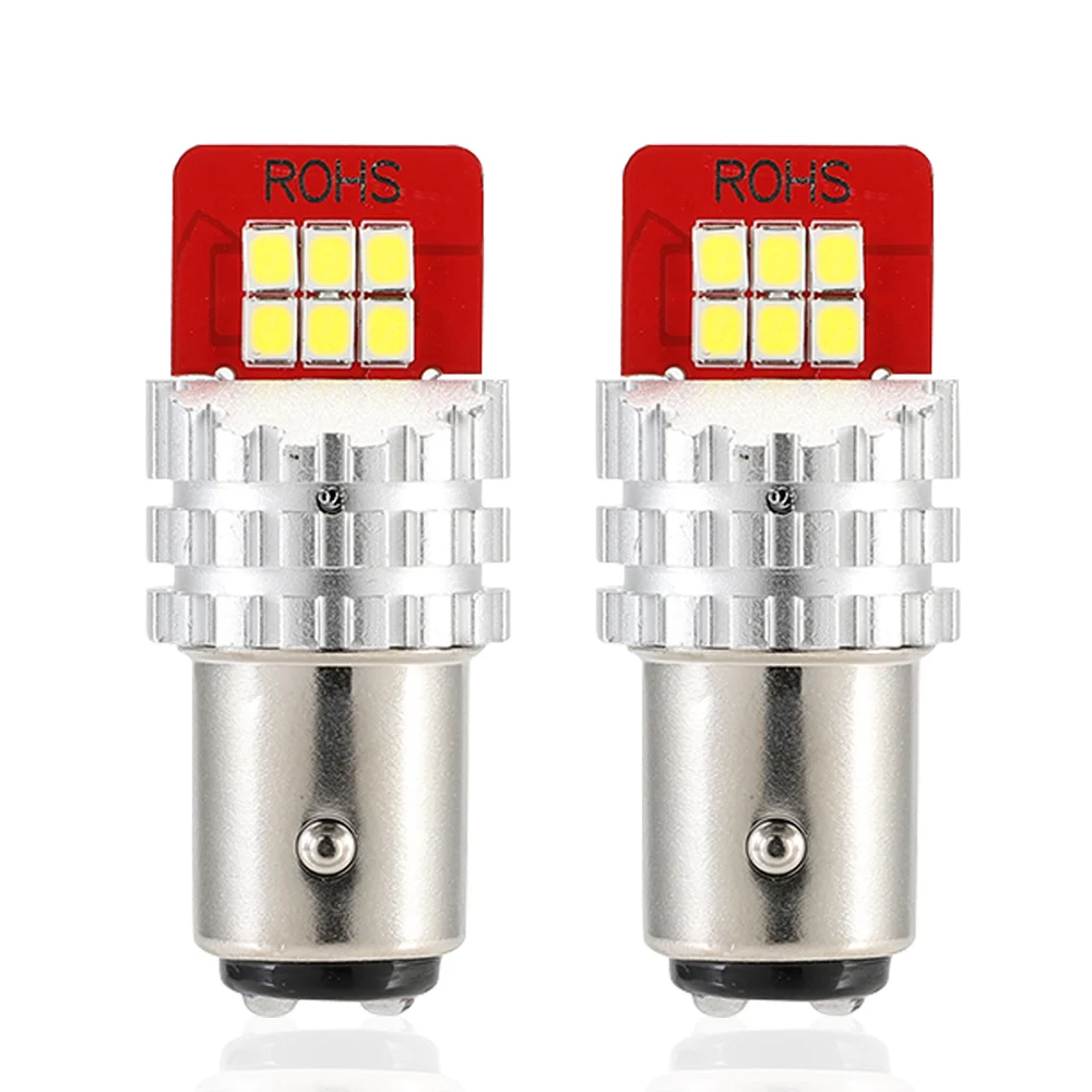

NOVSIGHT 2Pcs 1157 P21/5W LED Bulb Car Tail Bulb Brake Lights 12V White Auto Car Lights