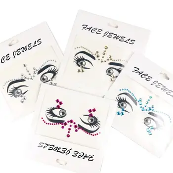 

Adhesive Face Gems Jewelry Tattoo Temporary Face Jewelry Festival Party Body Gems Rhinestone Flash Tattoos Stickers Body Makeup