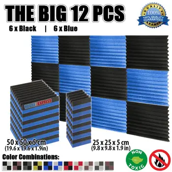 

Arrowzoom 12 pcs Wedge Acoustic Studio Foam Tile Soundproofing Panel 4 Color Combination KK1134