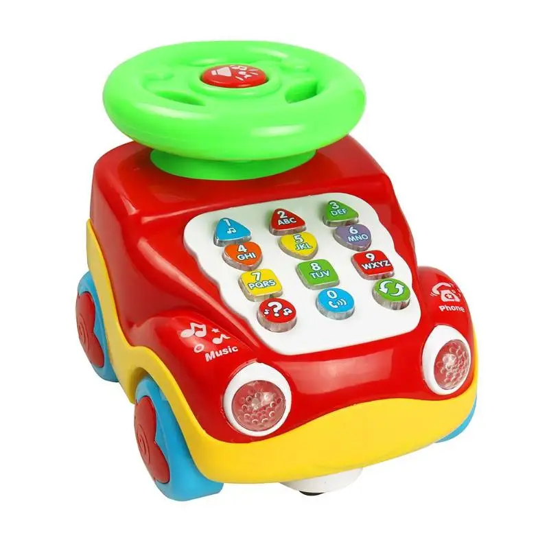 VKTECH Newborn Baby Early Educational Car Toys Kids Music Toys for