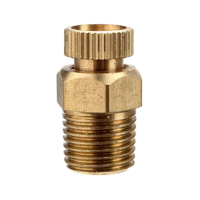 Air Compressor Male Threaded Water Drain Valve Brass Tone PT 1/2'' 3/8'' 1/4ODCA Air Compressor Male Threaded Water Drain Valve Brass Tone PT 1/2'' 3/8'' 1/4ODCA