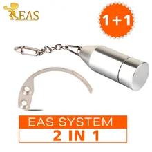2 в 1 упаковке! Мини Пуля Detacher магнитная сила тег для удаления съемный крепитель 4, 500gs+ 1 Pc Крюк EAS системы